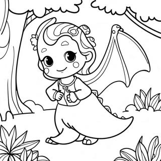 Dragon Girl Coloring Pages