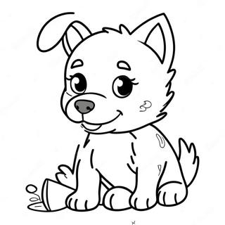 Playful Blue Heeler Puppy Coloring Page 47744-37750