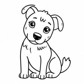 Playful Blue Heeler Puppy Coloring Page 47744-37751