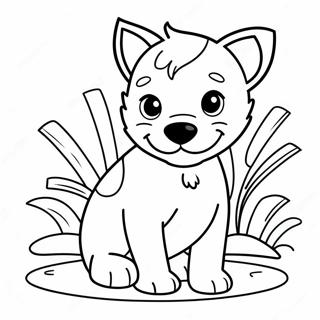 Playful Blue Heeler Puppy Coloring Page 47744-37752