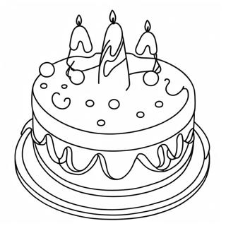 Christmas Cake Coloring Pages