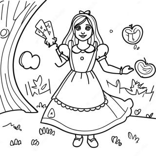 Alice's Nightmare In Wonderland Coloring Page 47773-37774