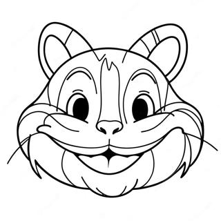 Cheshire Cat Grinning Coloring Page 47774-37770