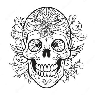 Goth Tattoo Skull Coloring Page 47783-37777