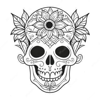 Goth Tattoo Skull Coloring Page 47783-37778