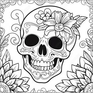 Goth Tattoo Skull Coloring Page 47783-37779