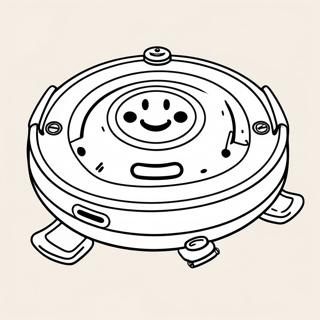 Cute Roomba With A Smile Coloring Page 47814-37802