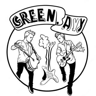 Green Day Coloring Pages