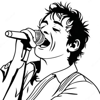 Billie Joe Armstrong Singing Coloring Page 47834-37813