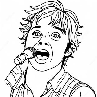 Billie Joe Armstrong Singing Coloring Page 47834-37815