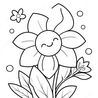 Sunny Sundrop With Bright Flowers Coloring Page 47844-37832