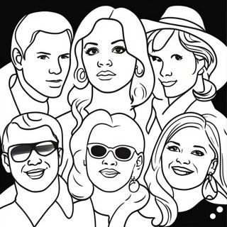 Pop Music Stars Coloring Pages