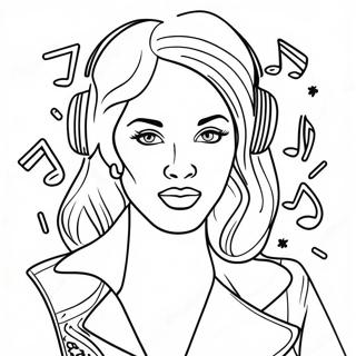 Pop Music Stars Coloring Page 47853-37836