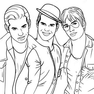 Vibrant Pop Music Stars Coloring Page 47854-37840