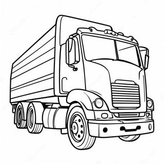 Flatbed Truck Coloring Pages