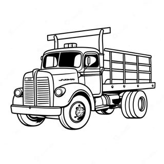 Classic Flatbed Truck Coloring Page 47894-37873