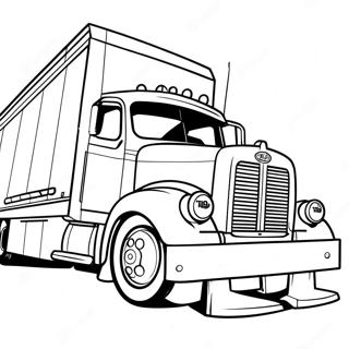 Classic Flatbed Truck Coloring Page 47894-37875