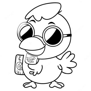 Gangster Tweety Bird In Cool Shades Coloring Page 48003-37950