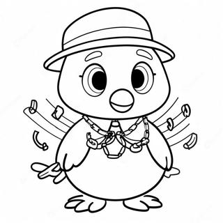 Gangster Tweety Bird With Gold Chains Coloring Page 48004-37955