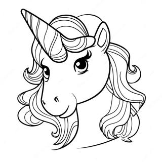 Afro Unicorn Coloring Pages