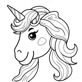 Afro Unicorn Coloring Page 48043-38008