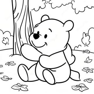 Winnie The Pooh Sonbahar Boyama Sayfaları