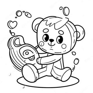 Cute Scrap Baby With Teddy Bear Coloring Page 48064-38002