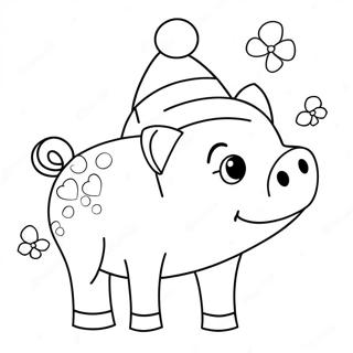 Christmas Pig Coloring Page 48073-38012