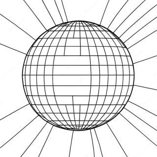 Groovy 1970 S Disco Ball Coloring Page 48084-38025