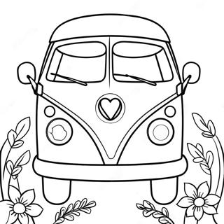 Hippie Van Coloring Pages