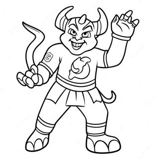 New Jersey Devils Mascot Coloring Page 48134-38050