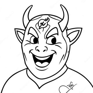 New Jersey Devils Mascot Coloring Page 48134-38052