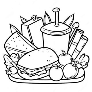 School Lunch Coloring Page 48143-38054