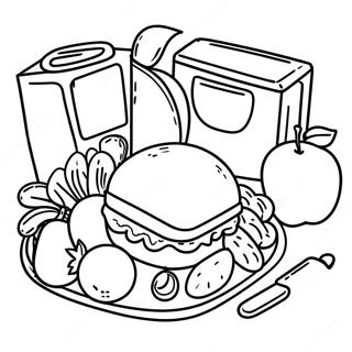 School Lunch Coloring Page 48143-38055