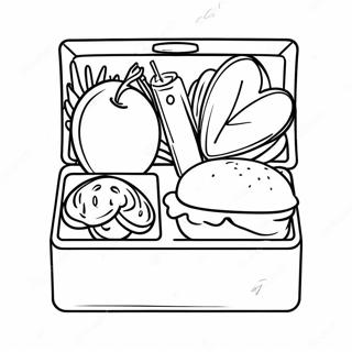 Healthy School Lunch Box Coloring Page 48144-38077