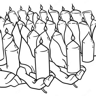 Candle Lighting Holocaust Remembrance Coloring Page 48154-38069