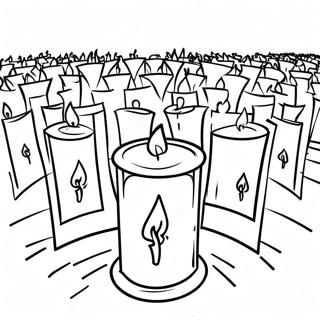 Candle Lighting Holocaust Remembrance Coloring Page 48154-38071