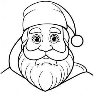 Santa Face Coloring Pages