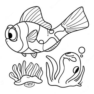 Finding Dory Coloring Pages