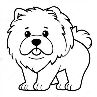 Fluffy Chow Chow Coloring Page 48244-38143