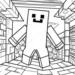 Page À Colorier De L'entité 303 Menaçante De Minecraft 48273-38163