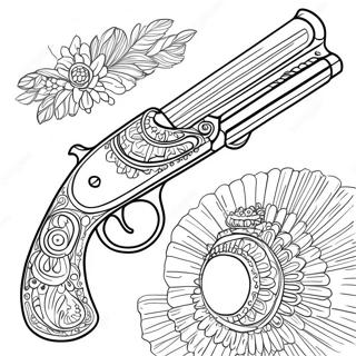 Vintage Shotgun Coloring Page 48304-38194