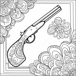 Vintage Shotgun Coloring Page 48304-38195