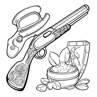 Vintage Shotgun Coloring Page 48304-38196