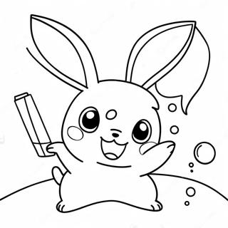 Cute Raichu Playing With Friends Coloring Page 4831-3849