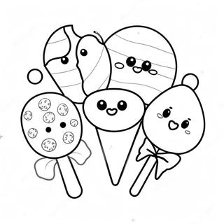 Candy Cute Food Coloring Pages