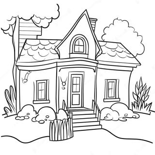 Charming House With Garden Coloring Page 48354-38240