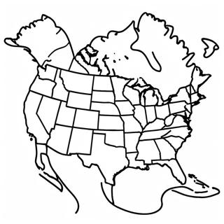 North America Map Coloring Pages