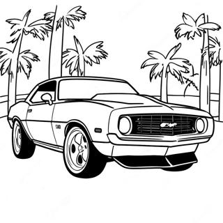 Camaro Sports Car Coloring Page 4840-3855