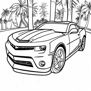 Camaro Sports Car Coloring Page 4840-3856